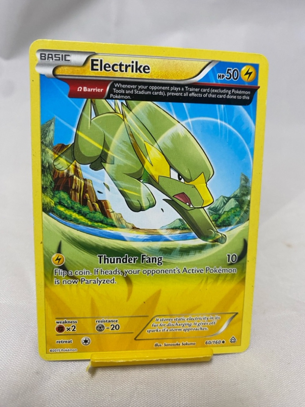 Pokemon Electrike 60/160 Primal Clash Card Uncommon Non Holo P